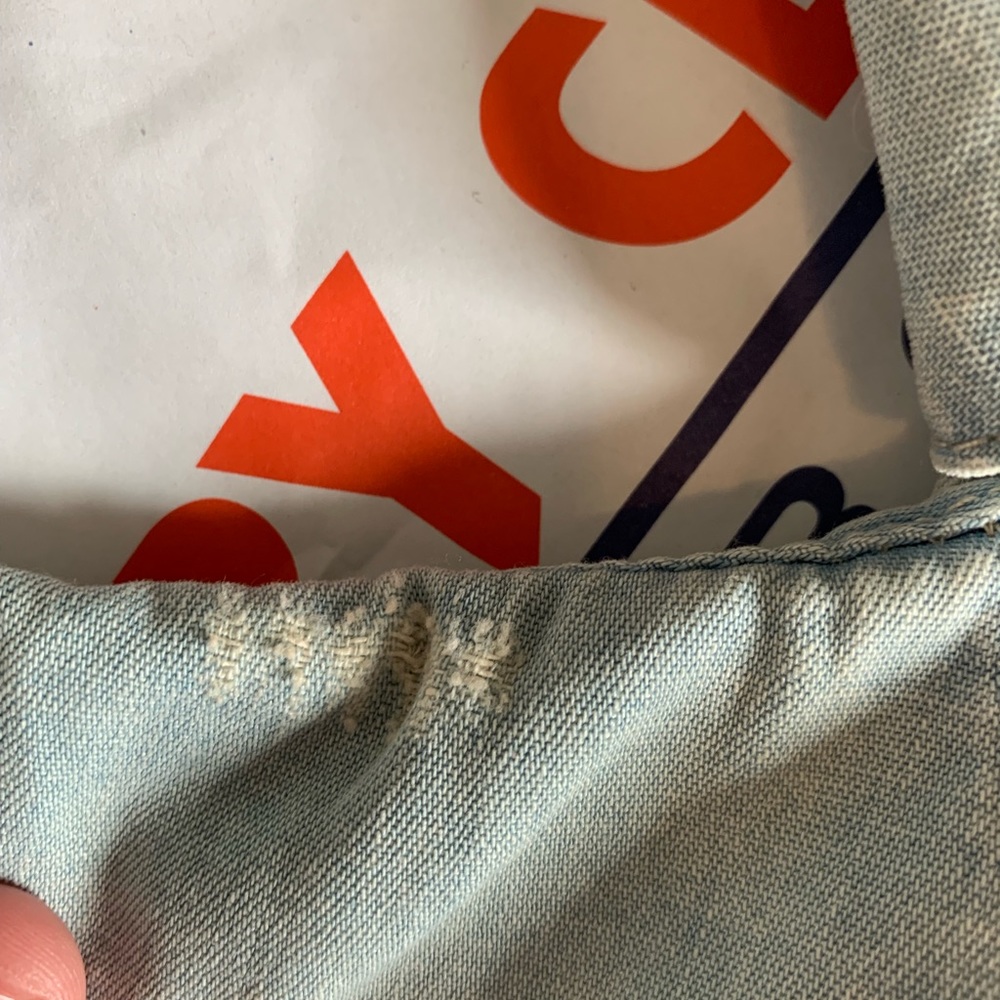 Distressed Denim Button Down - Picture 3 of 4